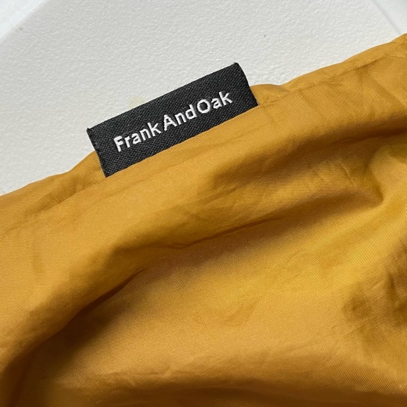 Frank & Oak Unisex Mustard Hooded Windbreaker Jacket - Picture 15 of 16